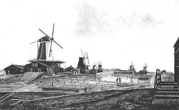 De zaagmolens te Nieuwland.