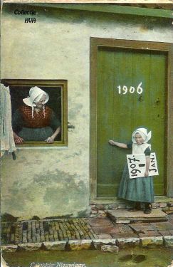 Schilderachtige visserswoning op de grens van 1906 - 1907.