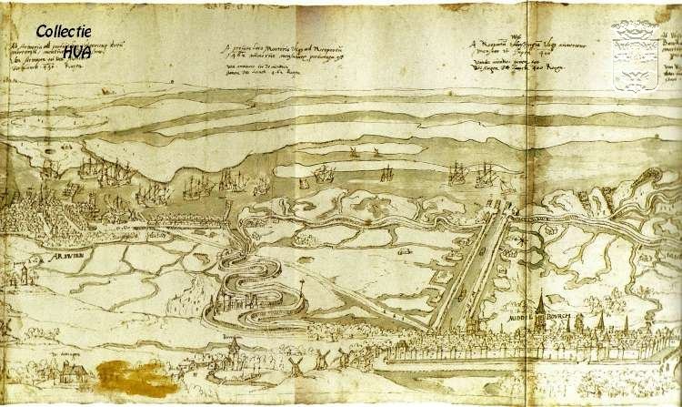 De panoramatekening van Antoon van den Wijngaarden omstreeks 1550